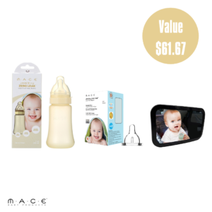 Bundle D(aMACEing Zero Leak® Baby Bottle7oz+Zero Leak® Nipple(2pack)+Backseat mirror)