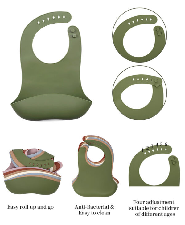 Silicone Baby Bib for Girls Boys